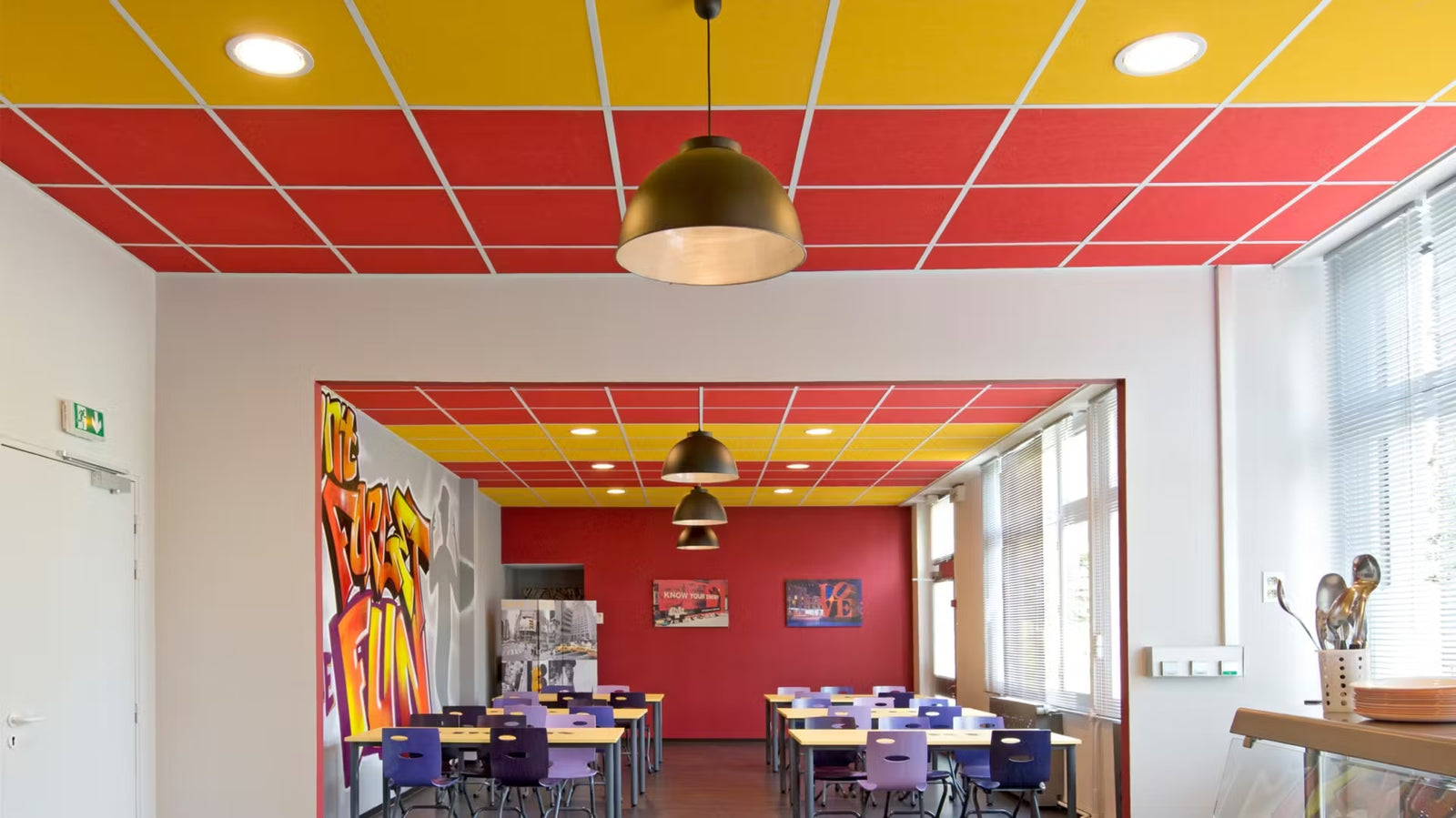 Guide to Coloured Suspended Ceiling Tiles: Adding Vibrance and Style to Your Space